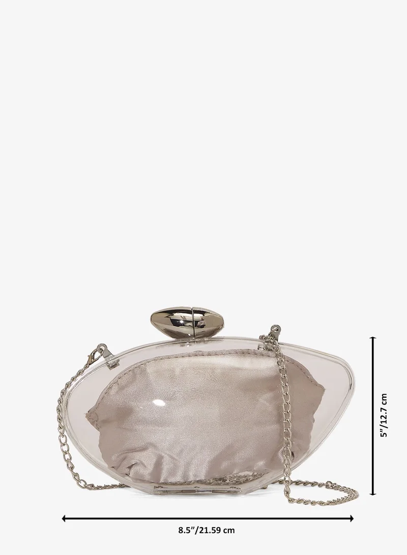 Namshi x Grey Colorful Resin Detailed Clutch for Women | Best Price UAE